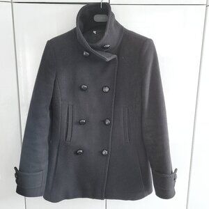 Aritzia Babaton Black Pea Coat Size S